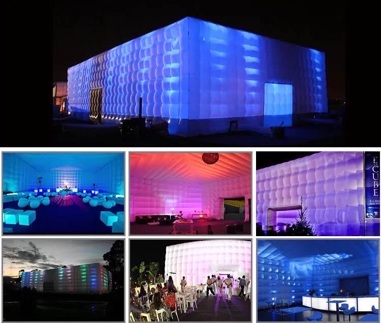 Inflatable Club lit up